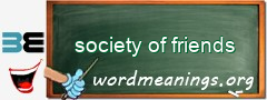 WordMeaning blackboard for society of friends